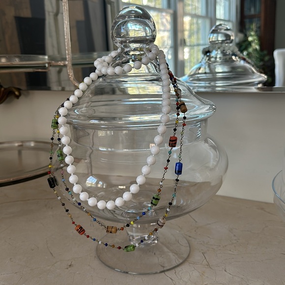 Glass beads & art glass necklaces vtg vintage - Picture 4 of 8